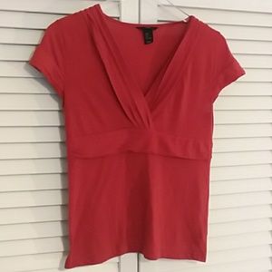 5 for $20! H&M Orange- Red Short Sleeve Blouse